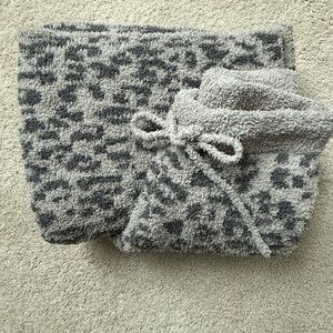 Cozy Gray Leopard Print Women's Pants